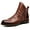 Brown, variant on Woobling Men Non Slip Bootie Shoes Work Side Zip Casual Leather Boot Gray 9