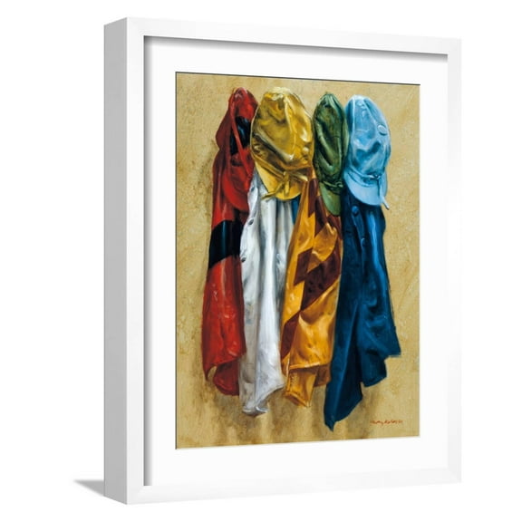 Art.com Deauville Colours Art Print by Henry Koehler, White Frame Wall Art, 17" x 21"