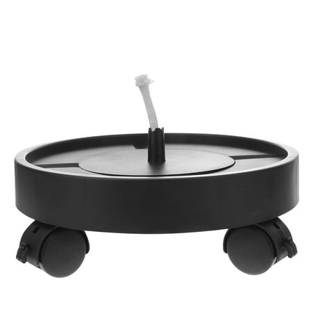 HEANUJJ Round Black Plastic Planter Drainage Tray with Wheels for Various Pot Sizes, and Easy to Move