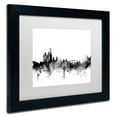 thumbnail image 3 of Trademark Fine Art "Amsterdam Skyline B&W" Canvas Art by Michael Tompsett, White Matte, Black Frame, 3 of 4