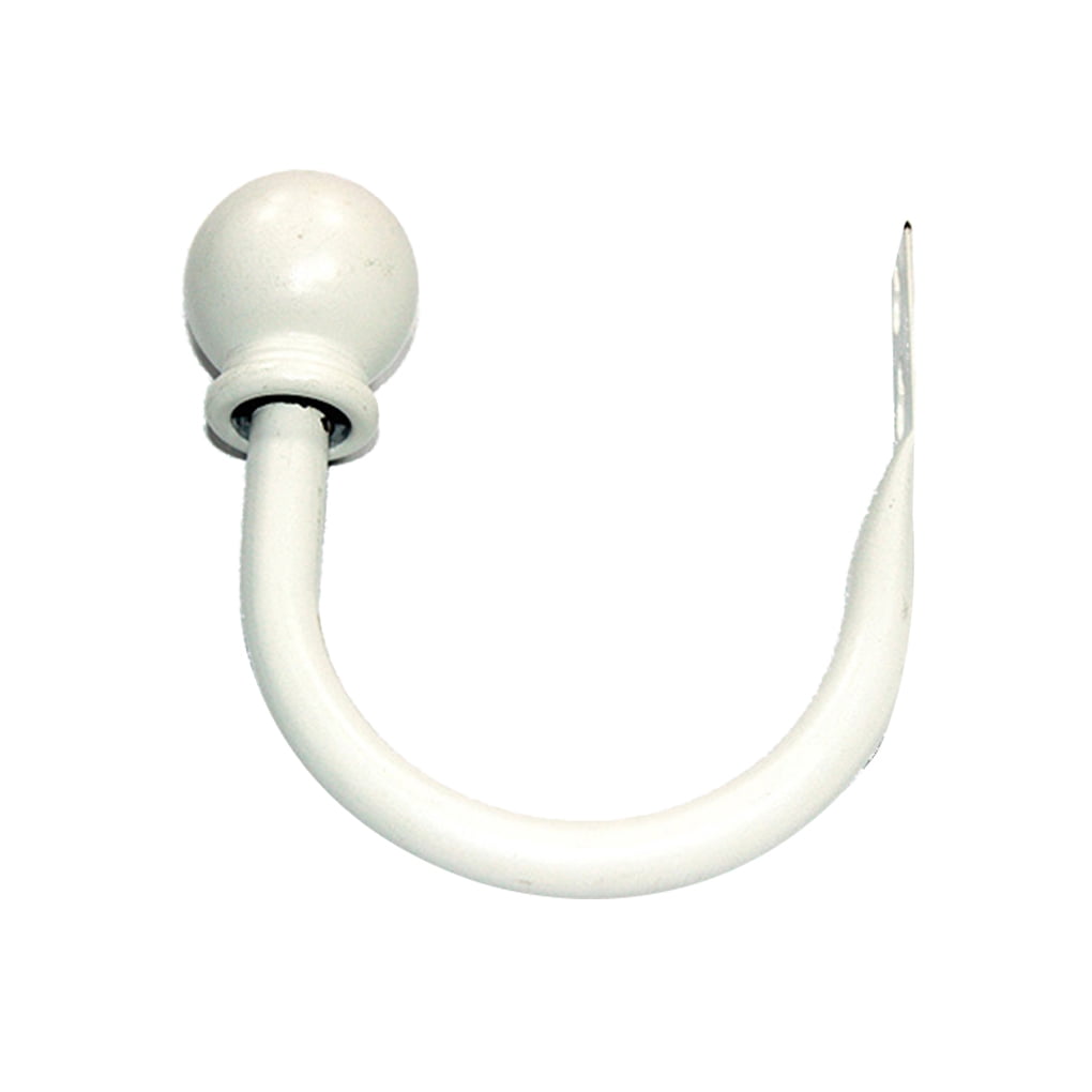 Worallymy 2pcs U-shaped Iron Curtain Hooks Window Drapery Tie Backs Hanger Household Accessories