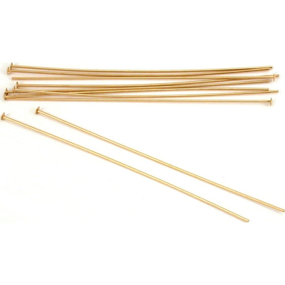 10 14K Gold Filled Headpins Head Pins 24 ga. 2 in.