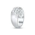 thumbnail image 3 of FB Jewels 14kt White Gold Mens Round Diamond Wedding Channel Set Band Ring 2 Cttw Size 9.5, 3 of 4