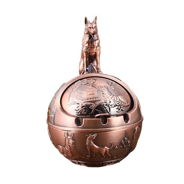 YAOMOBB Ashtray Ornament Exquisite Vintage Ash Tray Windproof