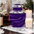 thumbnail image 5 of Purple Urns for Ashes Adult Male/Female - Cremation Urns for Mom - Burial Purple Theme Funeral Urn with Secure Lid - Dad Urn for Ashes Adult Male10inch, Large - 1Pcs, 5 of 6