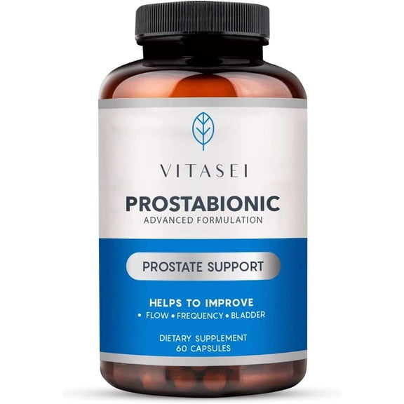 VITASEI Prostabionic Prostate Dietary Supplements for Men W/Saw Palmetto, Bio-quercetin & Pygeum Africanum, Reduce Bathroom Trips, Promotes Sleep & Better Bladder Emptying - 60 Capsules