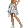 thumbnail image 3 of Eltusu Girls Performance Skirts, Elastic Waist Party Fashion Sequin Dance Skirts Silver Size 11-12T, 3 of 5