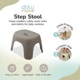 thumbnail image 2 of Dolu Nuve Kids Non-Slip Step Stool Toddler Helper for Bathroom, Stone Grey, 2 of 8