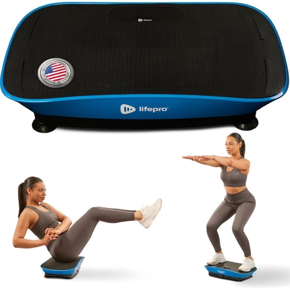 LifePro Shake Plate Vibration Plate Exercise Machine – Oscillation Vibrating Plate, Auto-Start 10 Speeds, Bluetooth Speaker, Quiet Compact, 220 lb Capacity - Blue