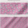 thumbnail image 2 of Soimoi Cotton Poplin Fabric Leaves & White Flower Floral Decor Fabric Printed Yard 42 Inch Wide, 2 of 7