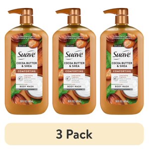 Suave Cocoa Butter + Shea Moisturizing Body Wash, 3 Pack