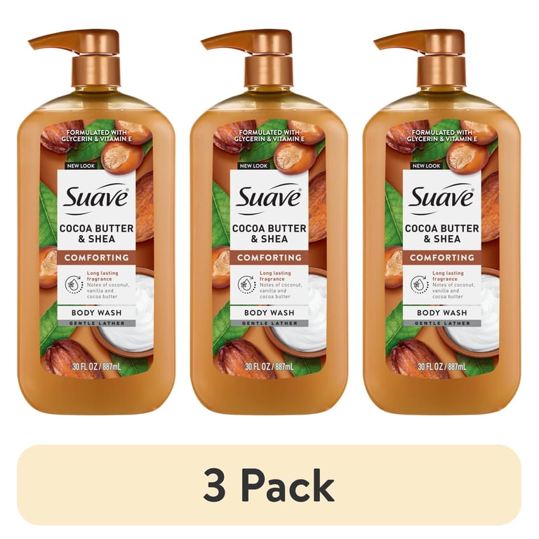 Suave Cocoa Butter + Shea Moisturizing Body Wash, 3 Pack photo 1