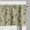 thumbnail image 3 of Ambesonne Vine Window Valance, Monochrome Tender Grapes, 54" X 18", Khaki and Black, 3 of 5
