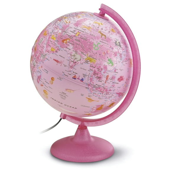 Waypoint Geographic Safari Explorer Pink Animals Globe