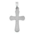 thumbnail image 3 of 14K White Gold Charm Pendant Themed 26.25 mm 14 Polished Inri Rounded Crucifix, 3 of 4