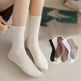 thumbnail image 2 of Women's Cushioned Crew Socks, Abso lute Active Crew Socks For Women, Seamless Toe, 6-Pairs white, 2 of 5