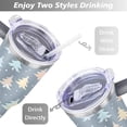 thumbnail image 5 of Christmas Snowflake 40 OZ Coffee Tumble with Handle Insulated Leakproof Insulated Coffee Mug Gray, Colorful Christmas Tree Tumbler for Home Office Supplies Cup for School Camping, 5 of 6