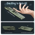 thumbnail image 4 of AUshell for iPhone Xs Max Case, Slide Camera Window Compatible wth MagSafe Rotating Kickstand Ring Silicone Military-grade Drop Resistant for iPhone Xs Max Magnetic Shockproof Shell, Olivegreen, 4 of 6