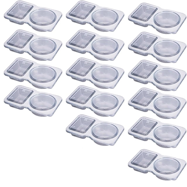 ¡Campaña con descuento!Recipiente para condimentos de doble compartimento, recipiente para condimentos de doble compartimento con tapa, recipiente para refrigerios de doble compartimento, utilizado p