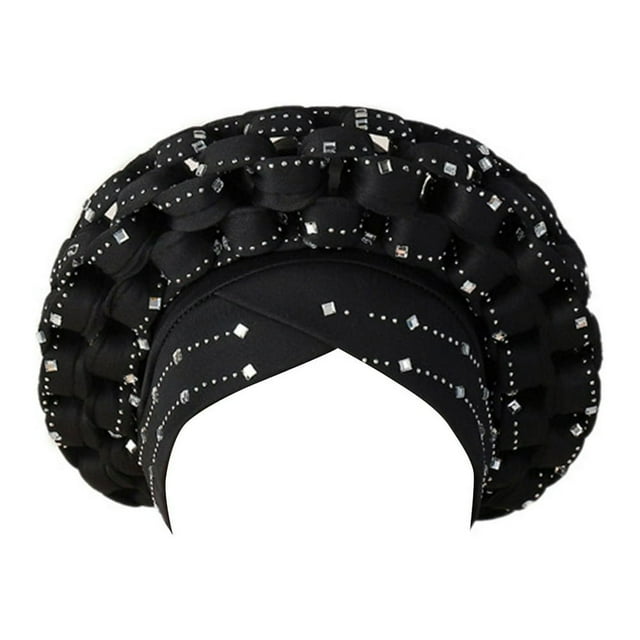Turban Cap Cross Adjustable Lady Lightweight Windproof Head Wrap for Daily Wear