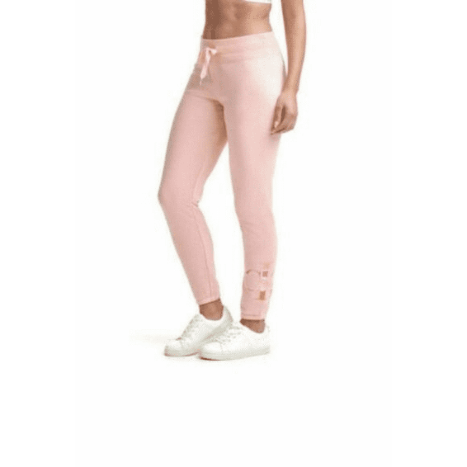 Calvin Klein Women's Lightweight Soft Terry CK Logo Jogger Pants (Peach, S)