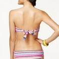 thumbnail image 2 of California Waves Women's Striped Bandeau Bikini Top, Multi, Large, 2 of 2