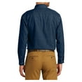 thumbnail image 2 of Mafoose Long Sleeve Button Down Collared Pockets Stretchy Button-Up Shirt (Men's) 1 Pack Ink Blue 4XL, 2 of 7