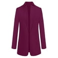 thumbnail image 4 of Women's Long Cardigan Coat with Short Front Sleeve and Solid Open Jacket Design for Stylish Comfort, 4 of 4