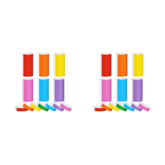 Naiovety 6 rollos de pulseras de papel para Club Theatre, surtido de pulseras adhesivas para fiestas, Kit surtido, brazaletes para eventos de un Type6 NO6