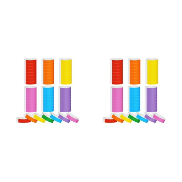 Naiovety 6 rollos de pulseras de papel para Club Theatre, surtido de pulseras adhesivas para fiestas, Kit surtido, brazaletes para eventos de un Type6 NO6