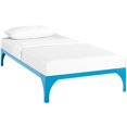 thumbnail image 2 of Platform Bed Frame, Twin Size, Light Blue, Metal, Bedroom, Modern Contemporary HB35081, 2 of 5