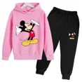 thumbnail image 4 of Sudadera con capucha y pantalones deportivos para niños y niñas de Disney Cartoon, conjunto de 2 piezas de moda de primavera y otoño, ropa deportiva para niños, 4 of 5