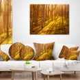 thumbnail image 3 of Designart Beautiful Sunrays in Thick Forest - Modern Forest Throw Pillow - 18x18, 3 of 4