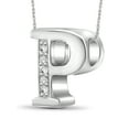 thumbnail image 3 of Yours Truly Diamond Accent Sterling Silver Initial Necklace, 3 of 4