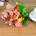 thumbnail image 5 of HESHENG 6 Pack Artificial Daisy Flowers 28 Heads Fake Wildflowers Artificial Orchid Silk Cloth Flower Rose Red, 5 of 9