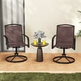thumbnail image 4 of Gymax Patio Swivel Chairs Set of 2 w/ High Back & Round Metal Base for Backyard, 4 of 8