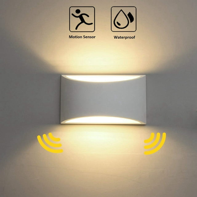 JIAIA Modern Plaster LED Wall Sconce 7W Warm White G9 Bulb Wired