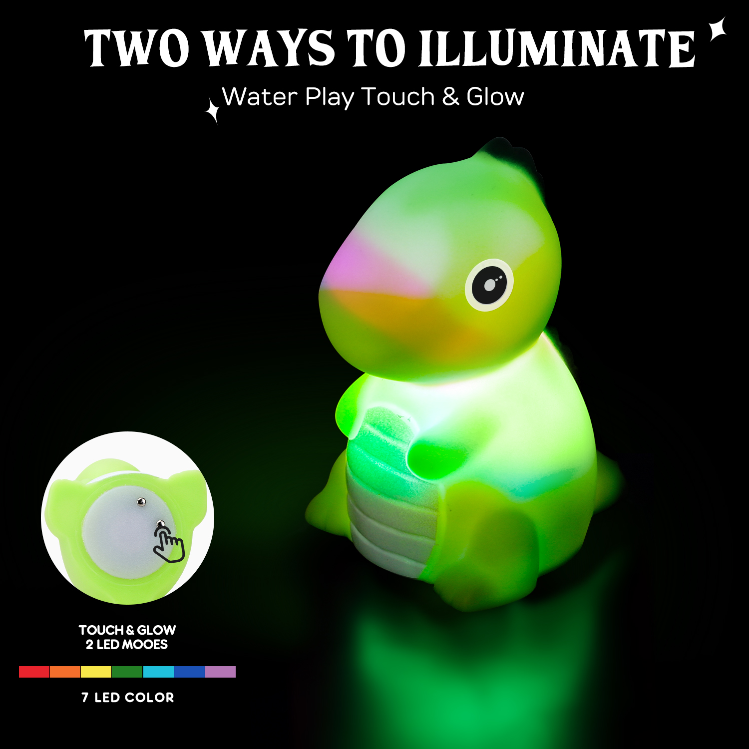 Toy Life 6-Piece Dinosaur Light Up Bath Toys photo 5