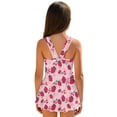 thumbnail image 2 of Uorisanigo Cute Strawberry Little Girls Swimsuits One Piece with Skirt Modest Swimwear for Kids Girls Bathing Suits Summer Beach, Size 3-4, 2 of 6