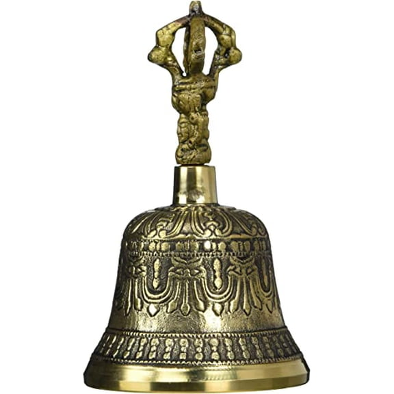 Tibetan Singing Bells Bell With Dorje And Striker 5" Bronze