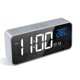 thumbnail image 1 of ZHAOCHENG Reloj despertador digital LED con puerto USB y carga (plateado), 1 of 5
