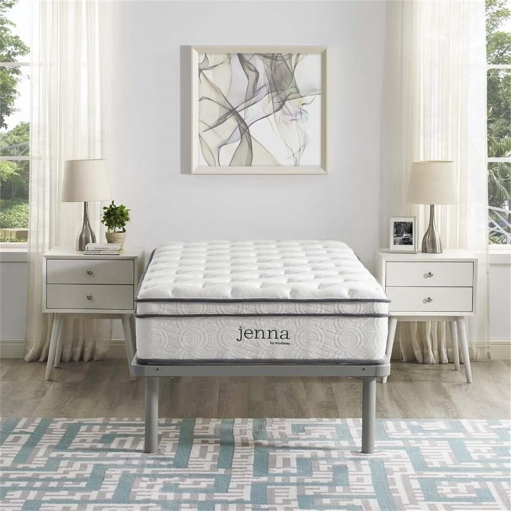 Pemberly Row 10" Innerspring and Foam Twin XL Mattress in White