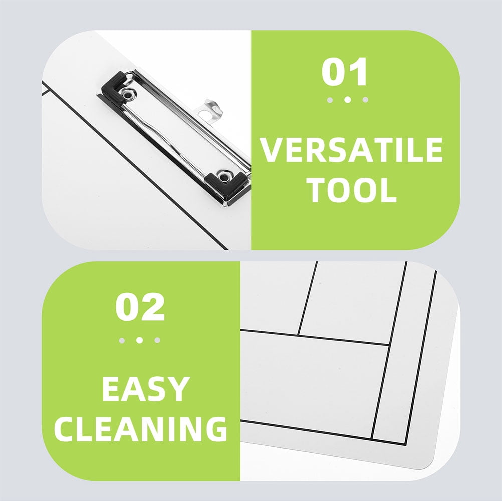 2PCS Reusable Coaching Clipboard for Tennis Hockey Whiteboard Training Planning Demonstrate