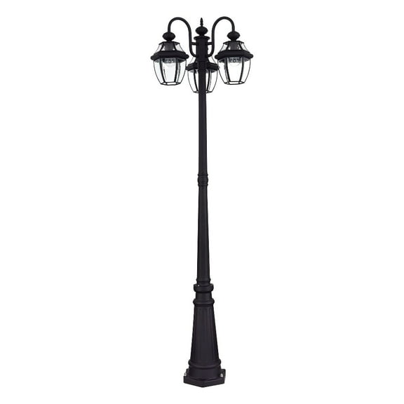 Livex Lighting - Monterey - 3 Light Outdoor 3 Head Post Lantern-80.13 Inches