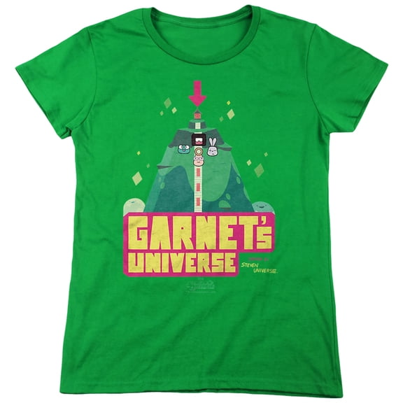 Steven Universe Garnets Universe Women's T Shirt, Kelly Green, Medium