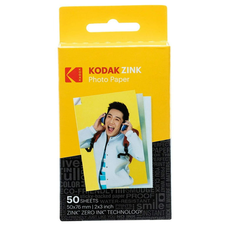Kodak Zink Photo Paper 2x3 (50 Pack) Kit with Photo Frames, Photo