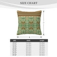 thumbnail image 4 of ZICANCN Green Paisley Checkered Stripe Throw Pillow Covers, Bed Couch Sofa Knit Decorative Pillow Covers for Living Room Farmhouse, 20"x20", 4 of 8
