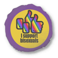 thumbnail image 1 of I Support s LGBT Rainbow Round Throw Pillow Home Decoration Cushion, 1 of 3