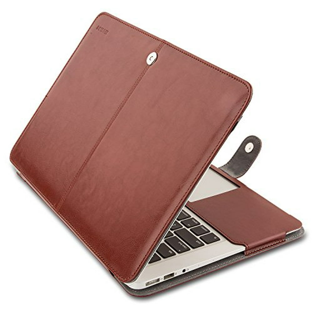 Mosiso MacBook Air 11 Sleeve, Premium PU Leather Book Cover Clip On