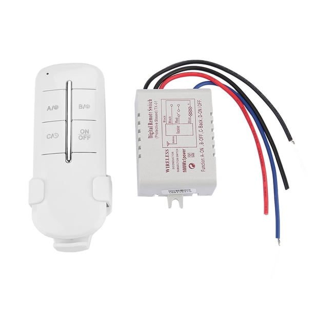 Receptor inalámbrico de encendido/apagado CA 180-240 V, interruptor de control remoto RF (1 vía, 1000 W)